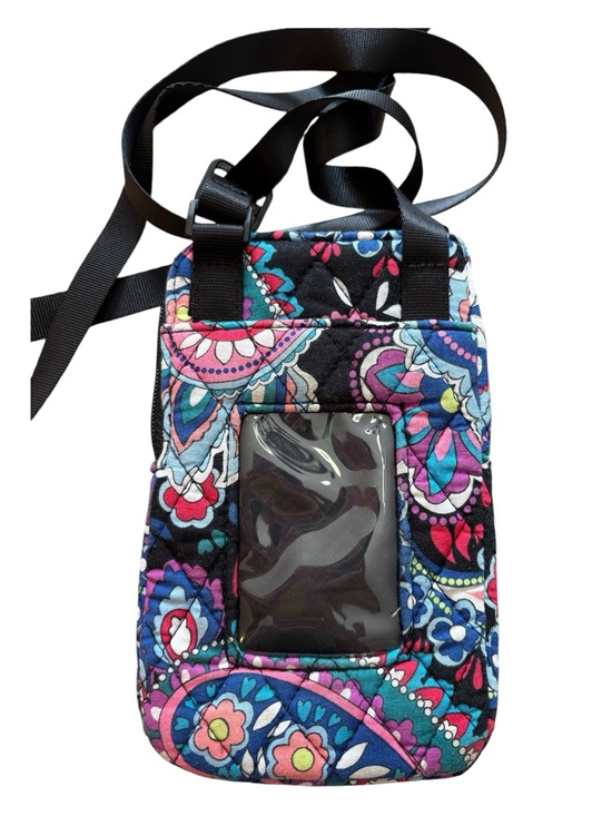 Vera Bradley Handbags - Vera Bradley Iconic RFID Mini Hipster Crossbody Floral Paisley Black EUC